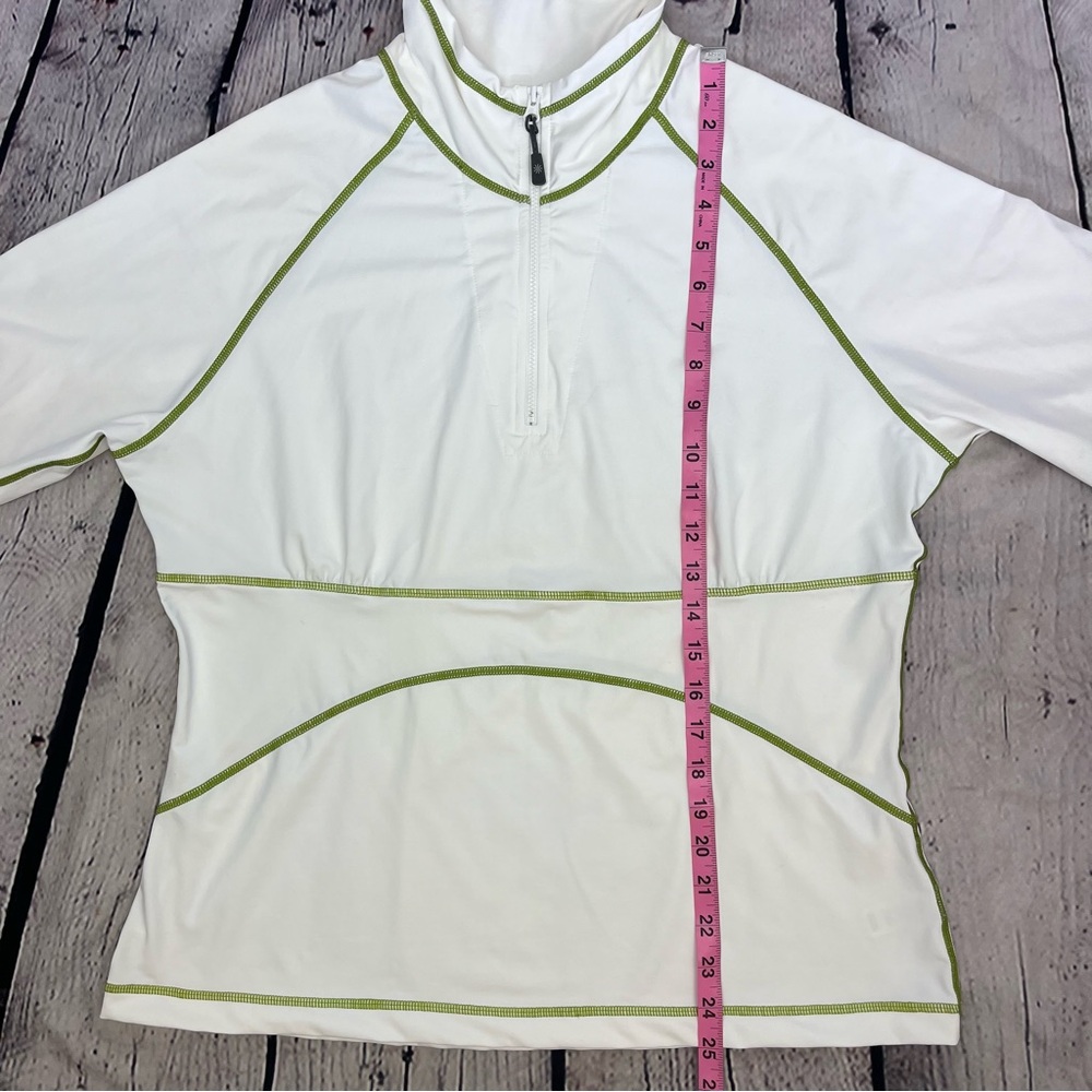 Athleta Sun Shade 1/4 Zip Long Sleeve Pullover Rashguard White Size 1X - Picture 11 of 12